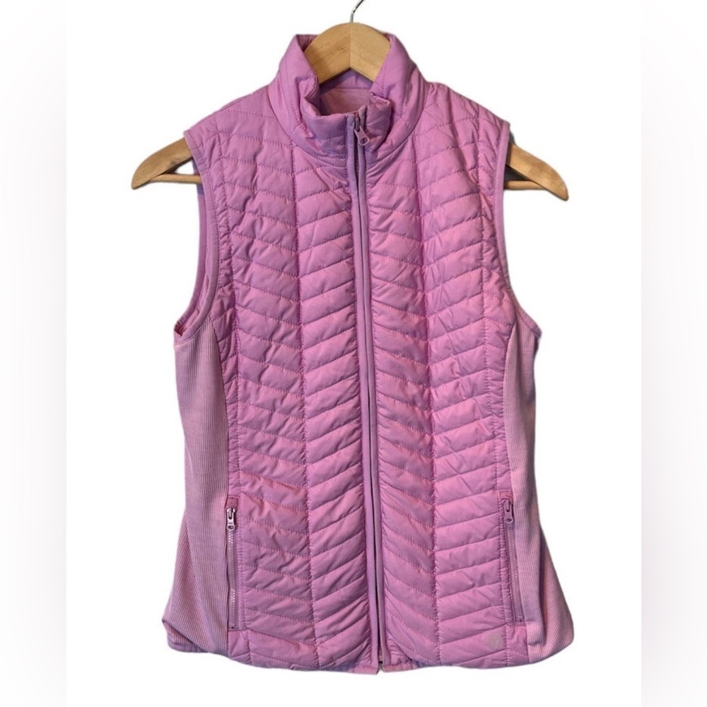 T by Talbots Lavender puffer vest size PS euc